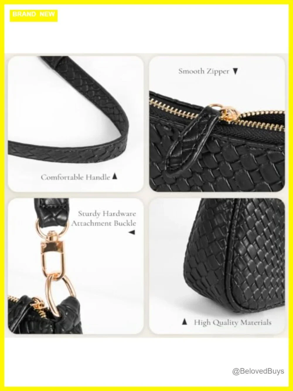 Faux Leather Hobo Shoulder Bag with Removable Gold Chain Strap, Small Retro